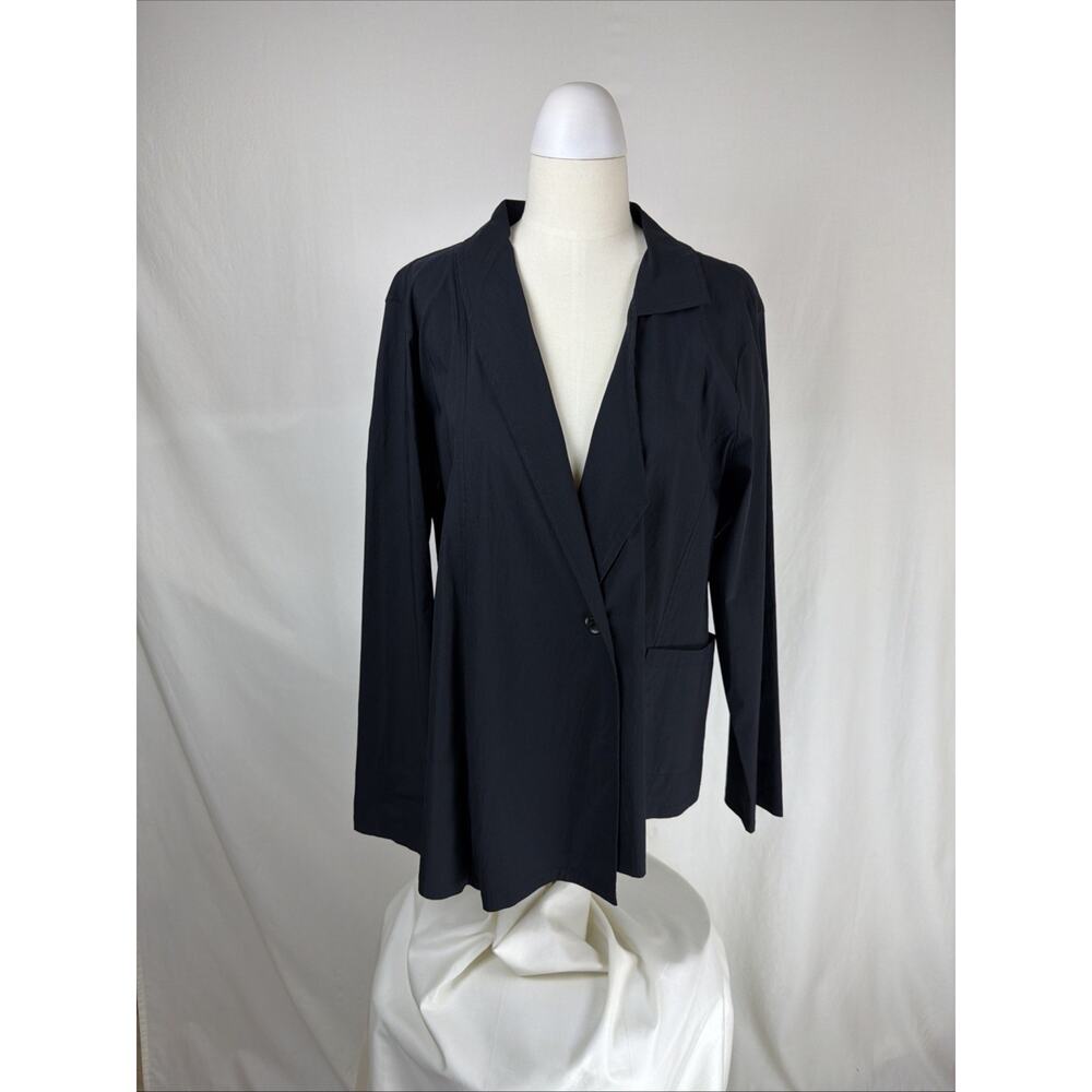 NWT Luukaa Black "Water" Oversized Single Button Blazer #0700 Size L